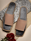 ELANBERG Peach Open Toe Slip-On Flats