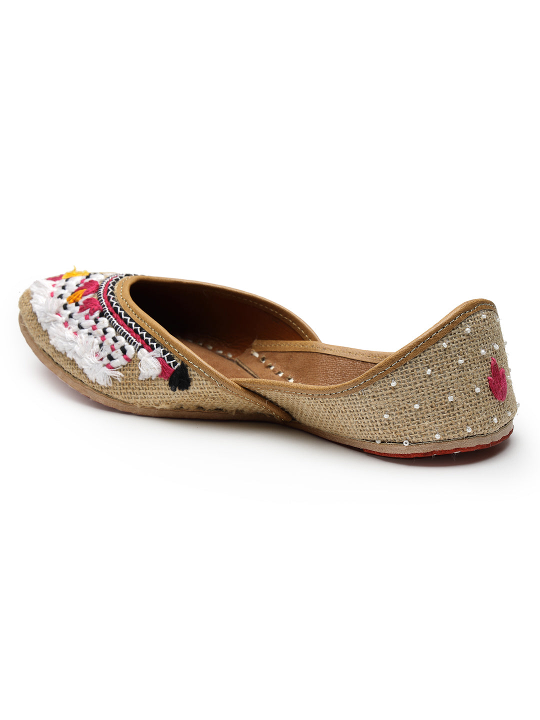 ELANBERG Brown Ethnic Slip-On Mojaris