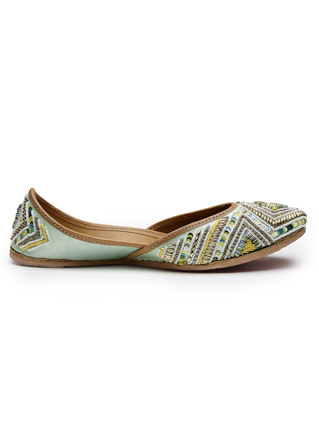 ELANBERG Teal Ethnic Slip-On Mojaris