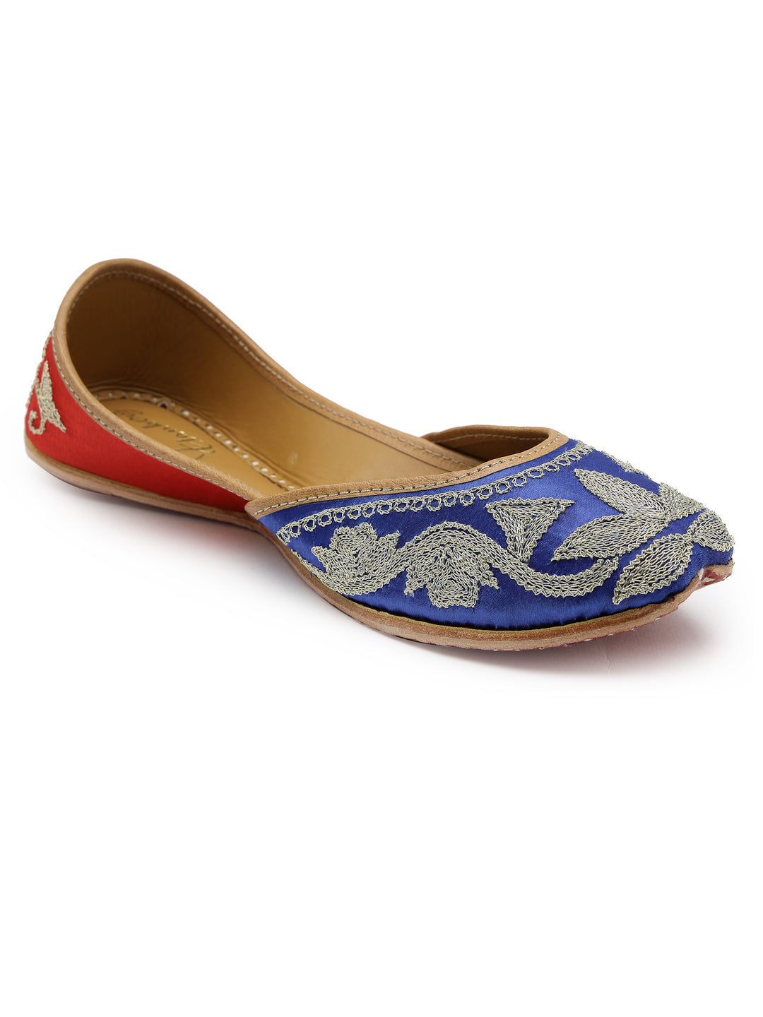 ELANBERG Blue Ethnic Slip-On Mojaris