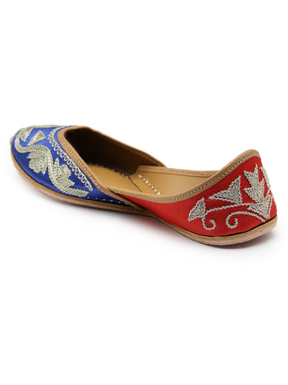 ELANBERG Blue Ethnic Slip-On Mojaris