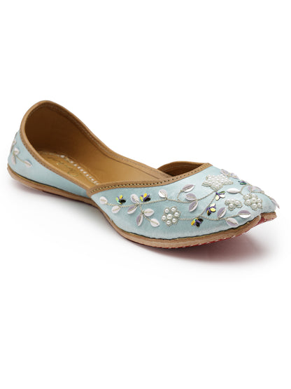 ELANBERG Blue Ethnic Slip-On Mojaris