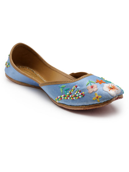 ELANBERG Blue Ethnic Slip-On Mojaris