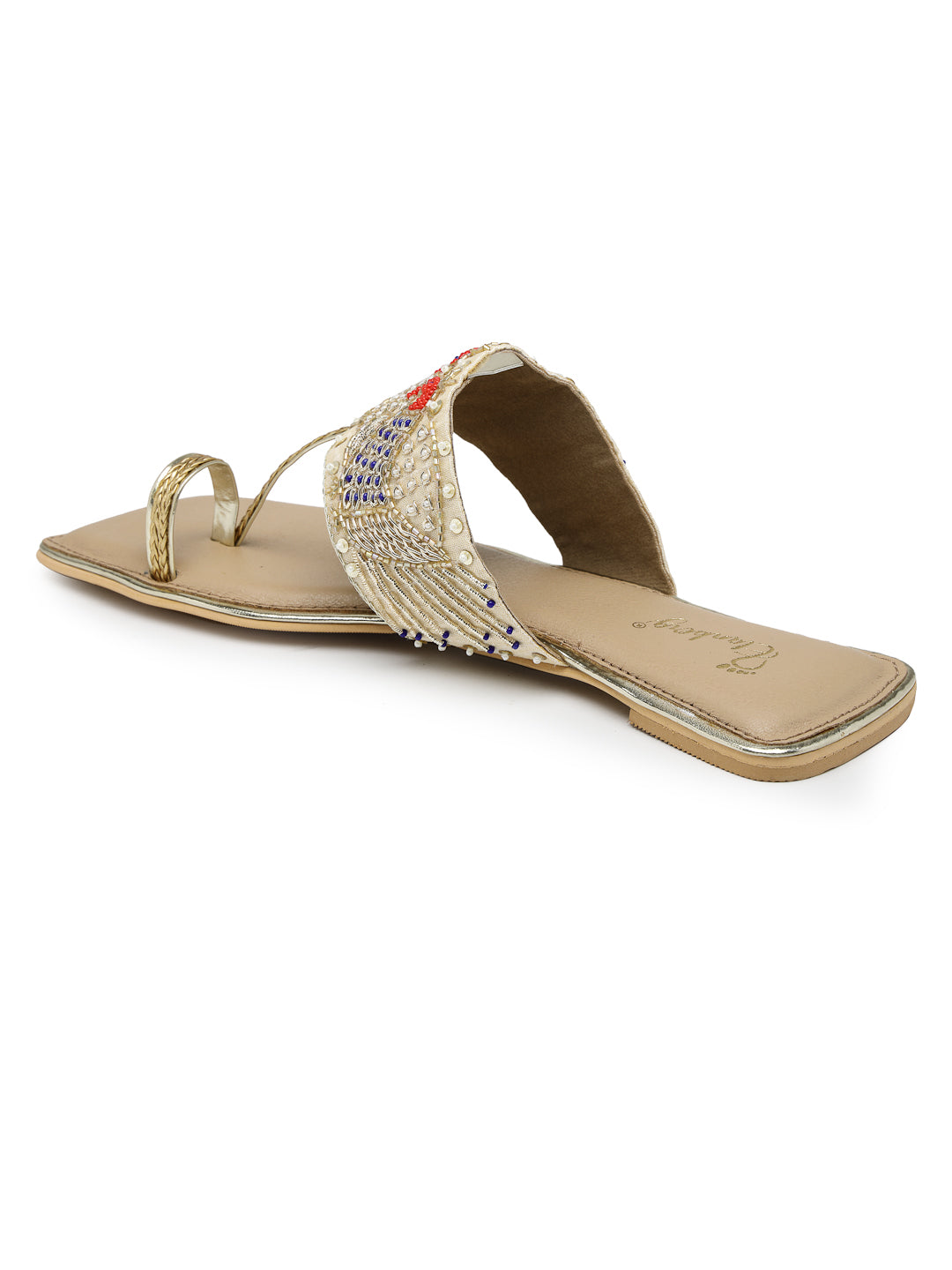 ELANBERG Multi T-Strap Flats Slip-On Flats