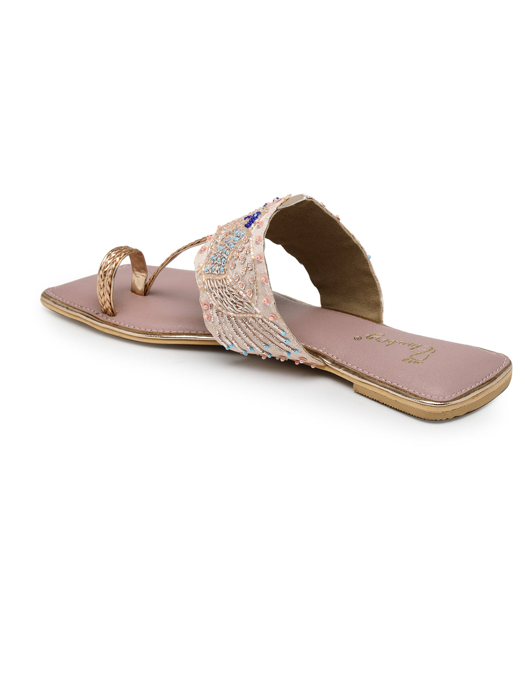 ELANBERG Multi T-Strap Flats Slip-On Flats