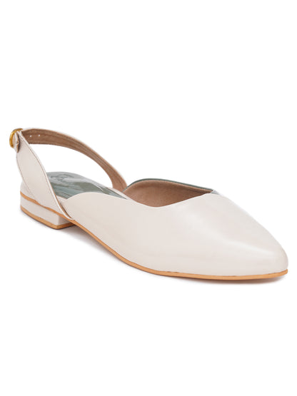 ELANBERG Pink Backstrap Pointed Toe Flats