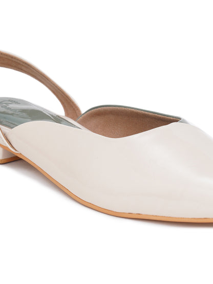 ELANBERG Pink Backstrap Pointed Toe Flats