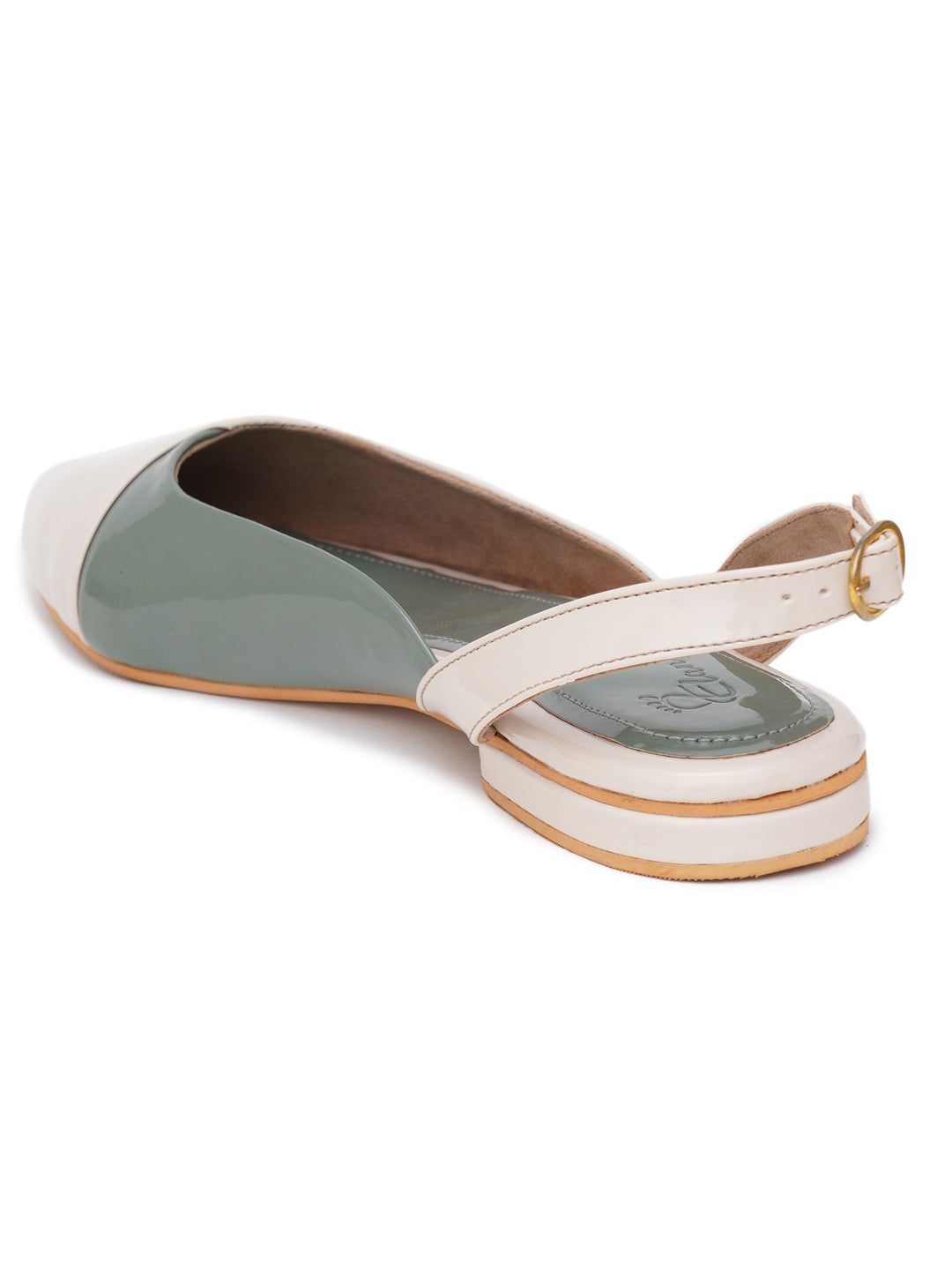 ELANBERG Pink Backstrap Pointed Toe Flats