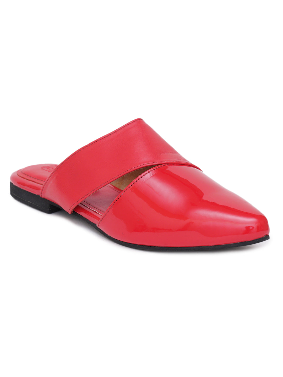 ELANBERG Red Fashion Synthetic Leather  Flats