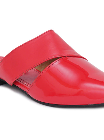 ELANBERG Red Fashion Synthetic Leather  Flats