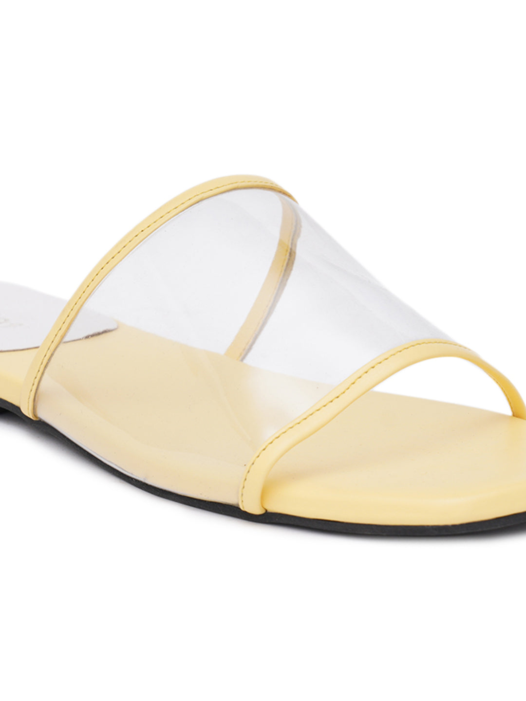 ELANBERG Yellow Fashion Synthetic Leather Slip-On Flats