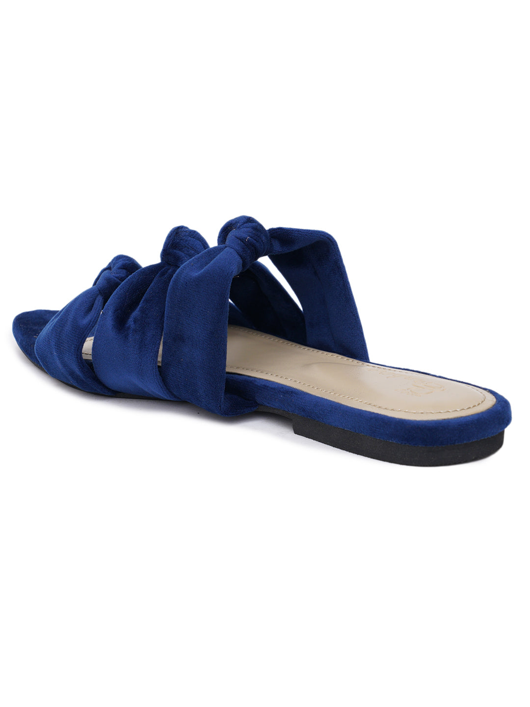 ELANBERG Navy Blue Fashion Synthetic Leather  Flats