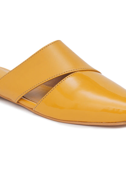 ELANBERG Yellow Fashion Synthetic Leather  Flats