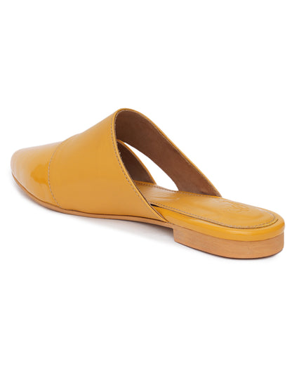 ELANBERG Yellow Fashion Synthetic Leather  Flats