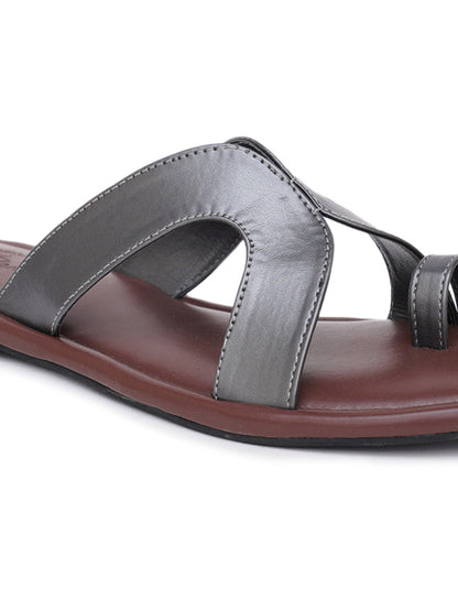 ELANBERG Grey Fashion Synthetic Leather  Flats