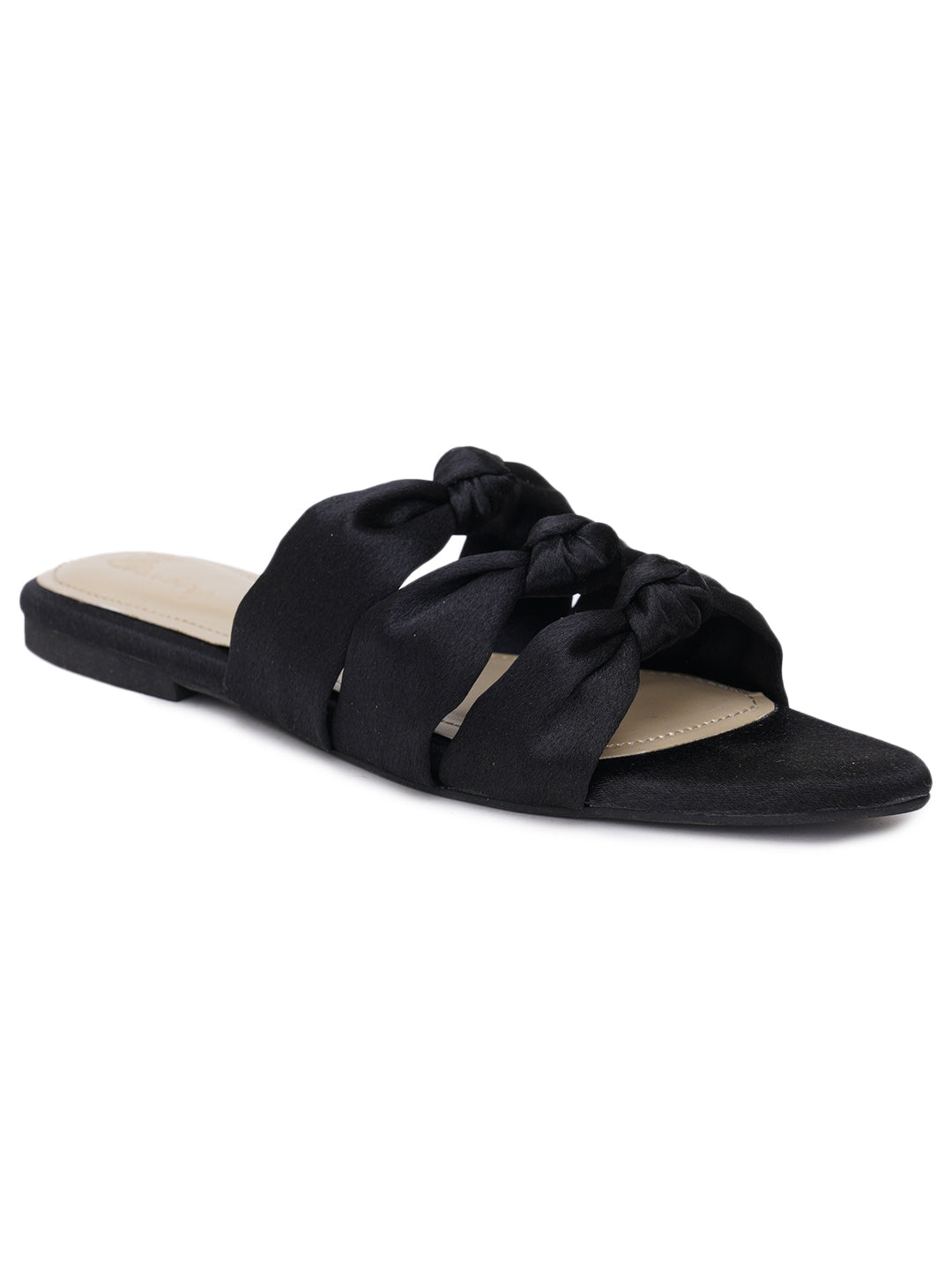 ELANBERG Black Fashion Synthetic Leather  Flats