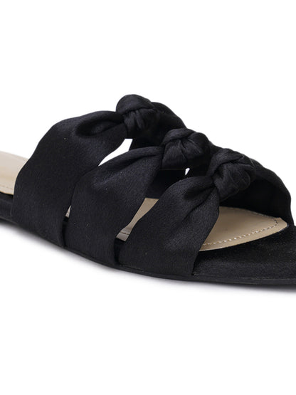 ELANBERG Black Fashion Synthetic Leather  Flats