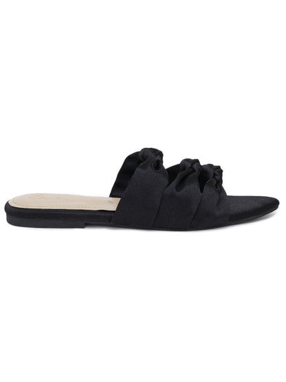 ELANBERG Black Fashion Synthetic Leather  Flats