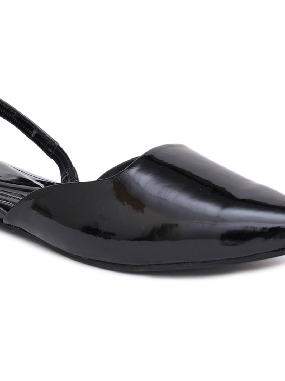 ELANBERG Black Fashion Synthetic Leather  Flats