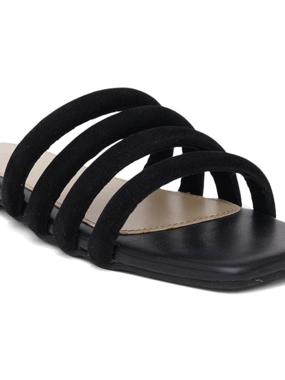 ELANBERG Black Fashion Synthetic Leather  Flats