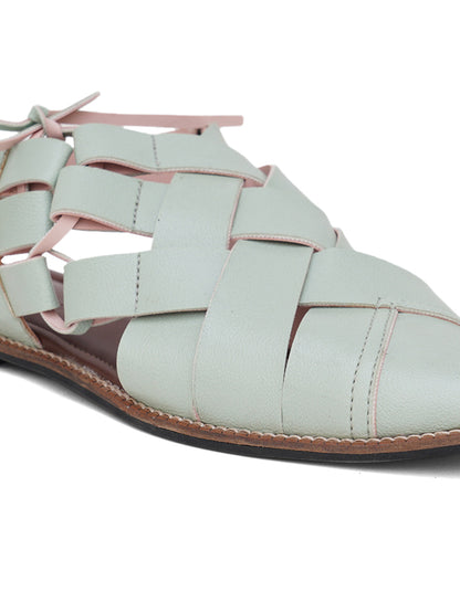 ELANBERG Pink Fashion Synthetic Leather Backstrap Flats