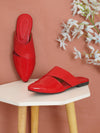 ELANBERG Red Fashion Synthetic Leather  Flats