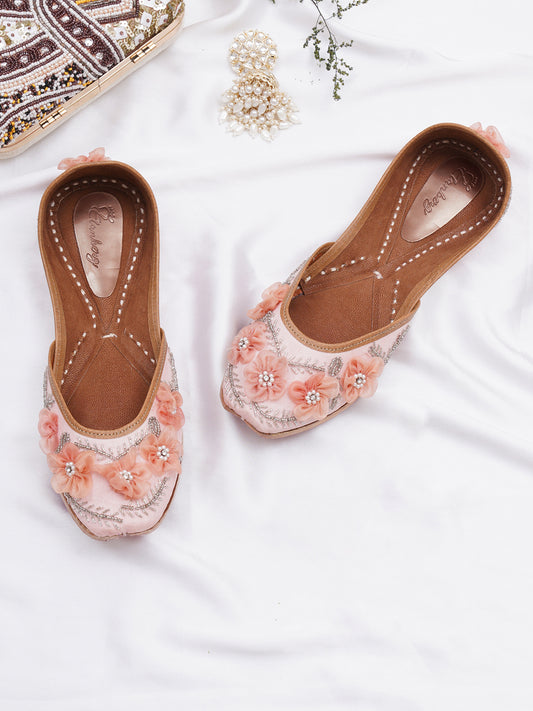 ELANBERG Pink Slip-On Round Toe Flats